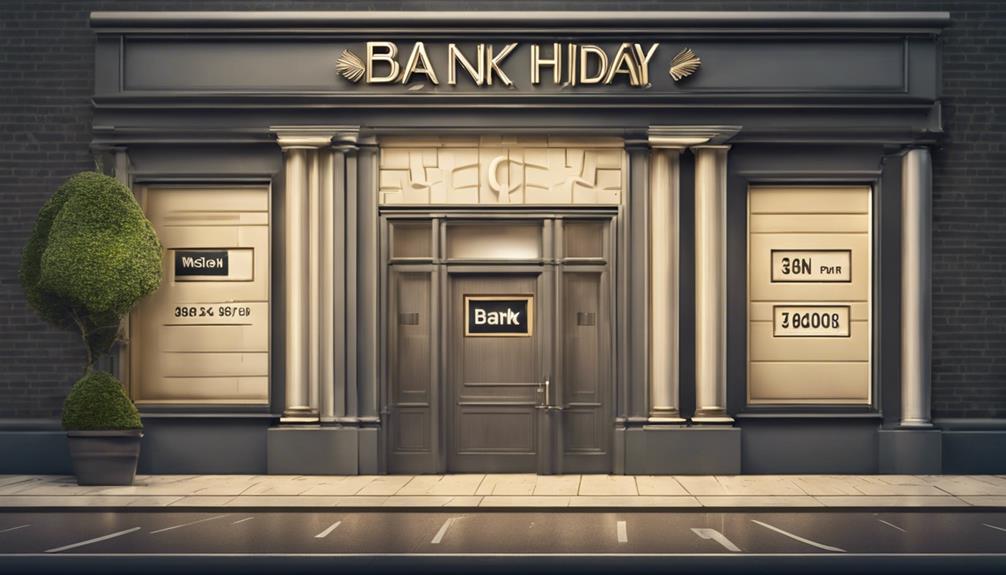 bank closures during holidays