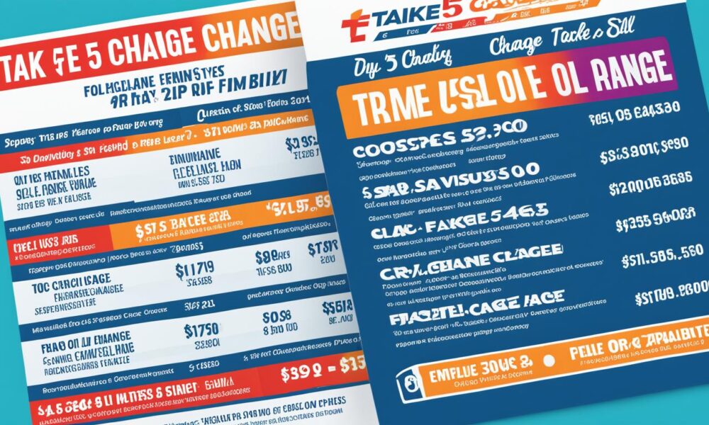 take 5 oil change price list