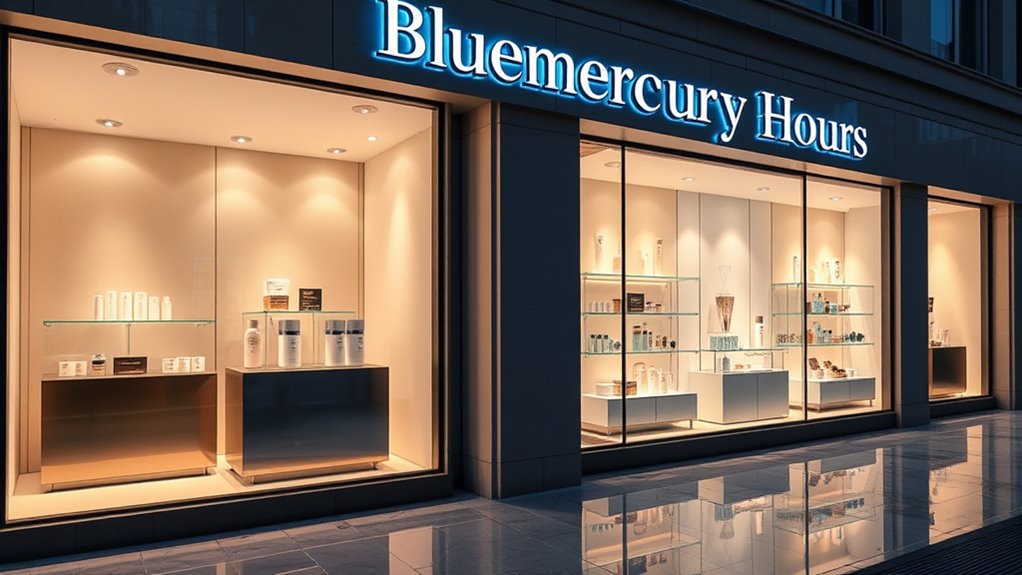 luxury skincare store hours