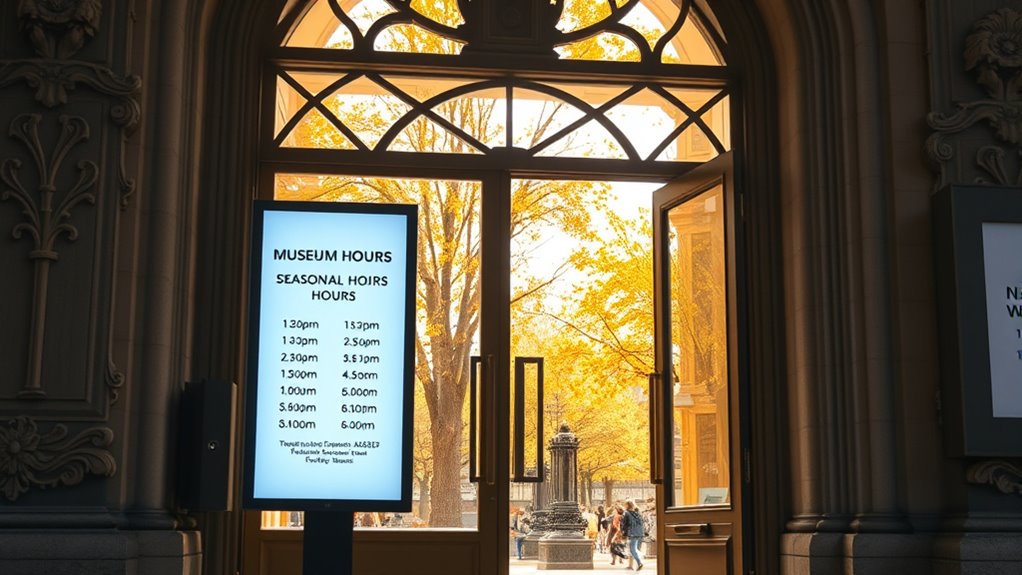 adjust museum hours seasonally