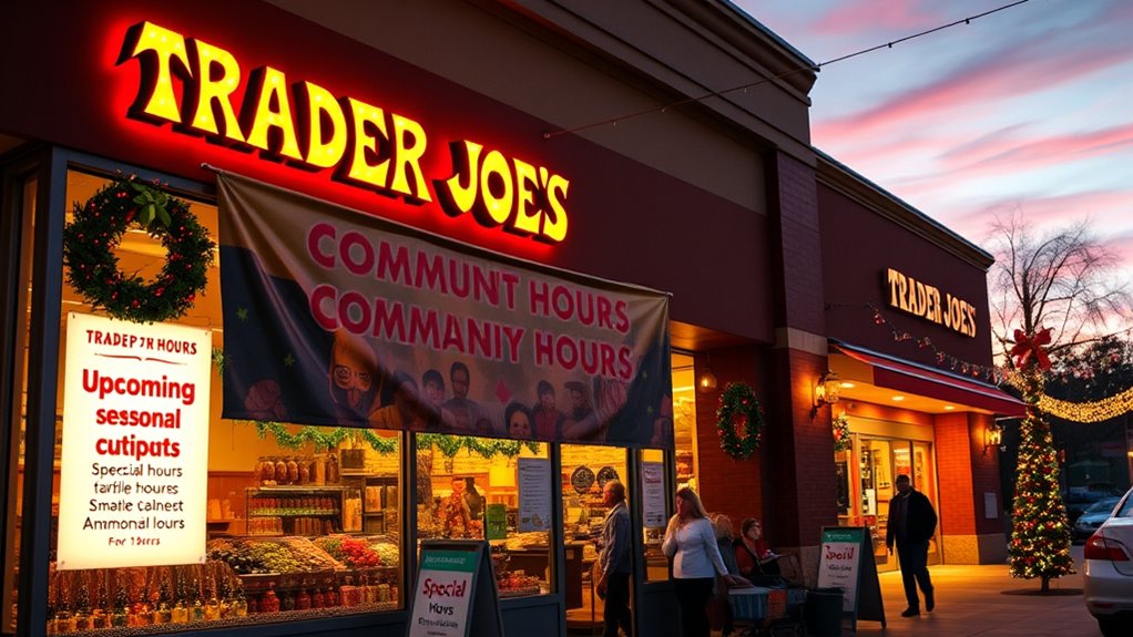 adjusted seasonal store hours