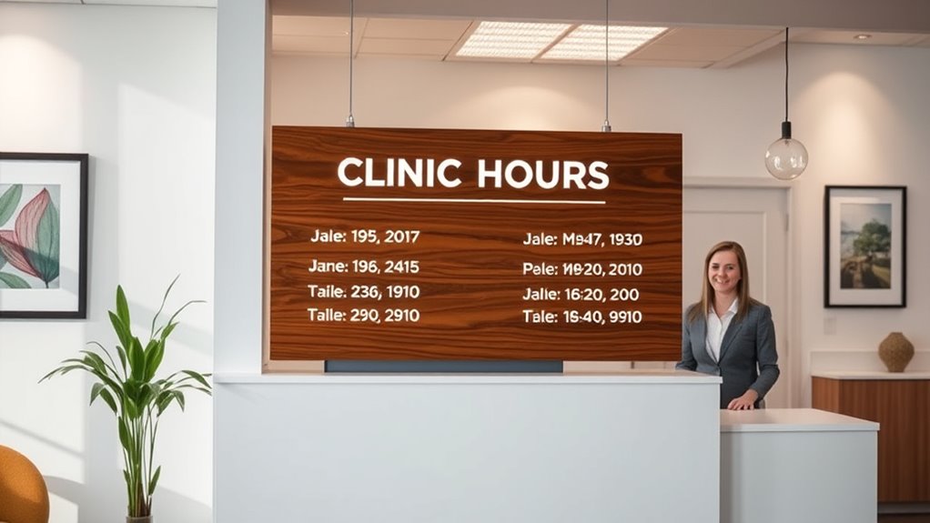 clinic hours vary widely