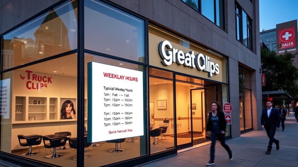 consistent weekday salon hours