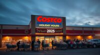 costco holiday hours 2025