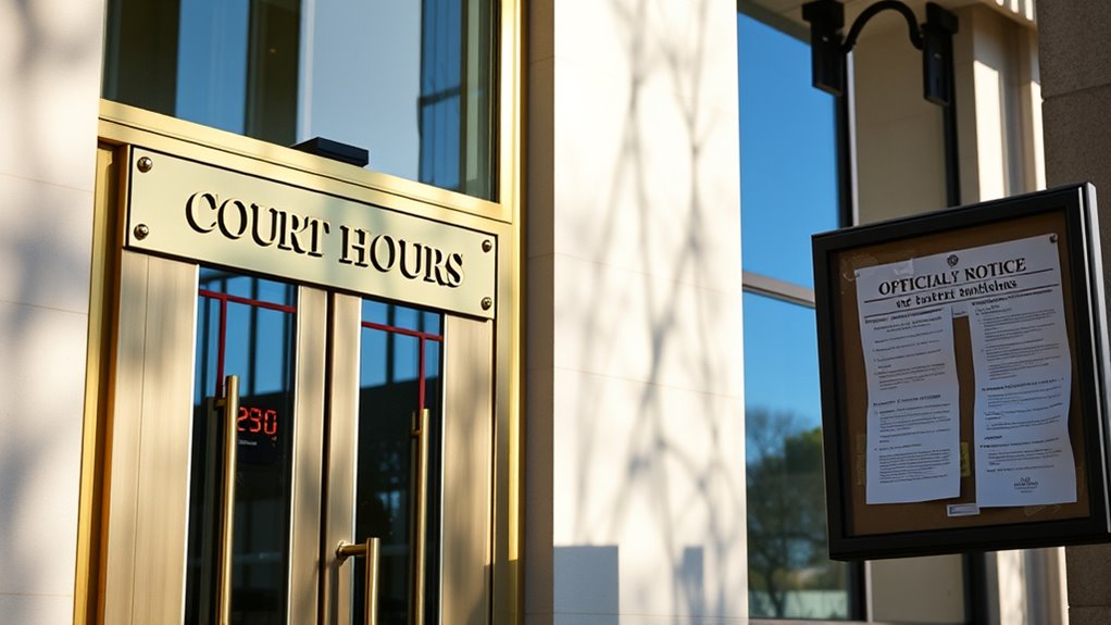 court operations during shutdown