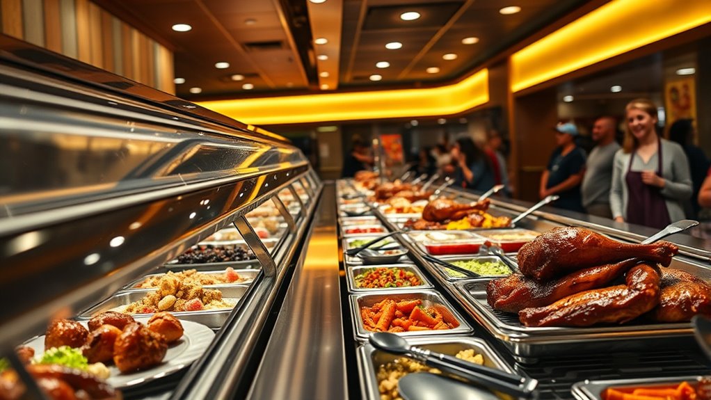 dinner buffet hours and features