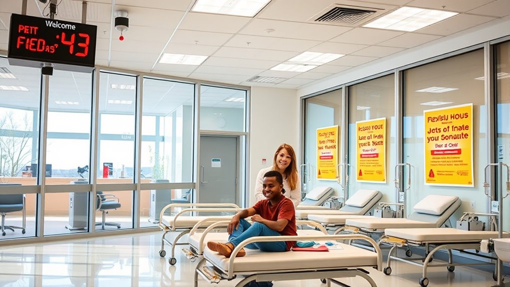 donate during peak hours