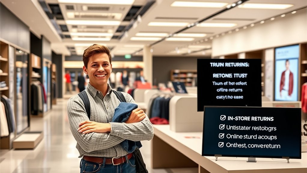 easy store and online returns