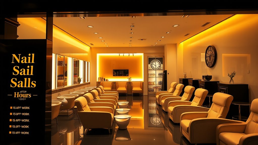 evening nail salon hours