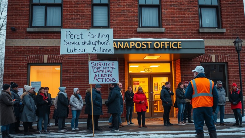 expect postal service interruptions