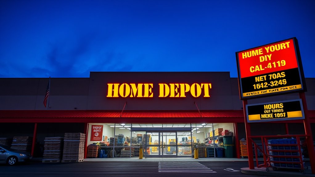 home depot store hours