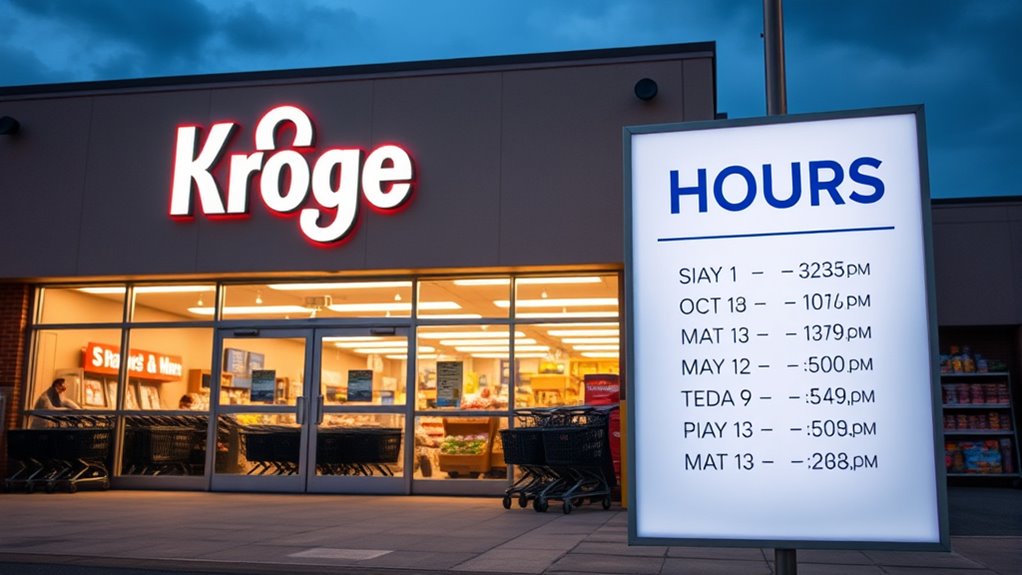 kroger store operating hours