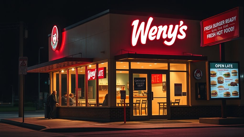 late night wendy s drive thru availability