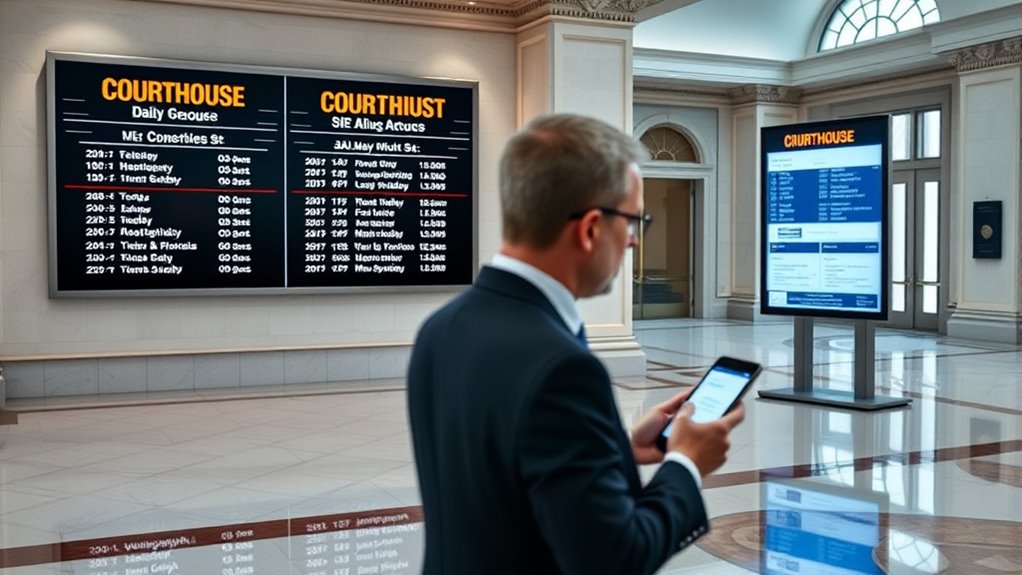 monitor court schedule updates