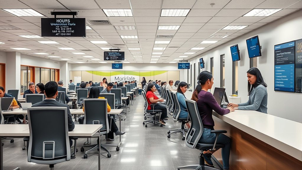 office hours and peak times