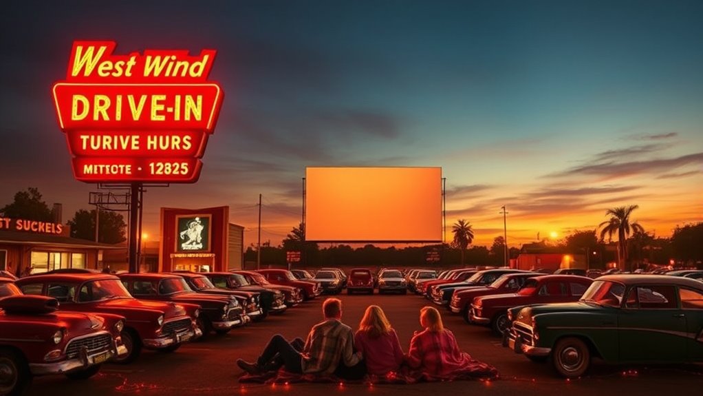 outdoor vintage drive in experience