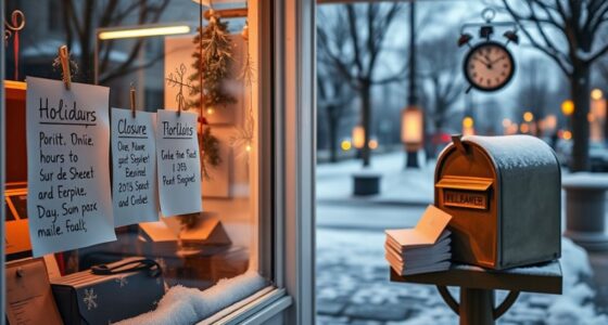 post office holiday schedule