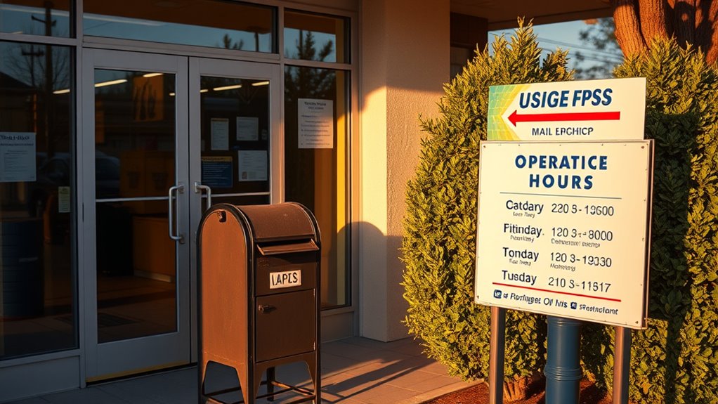 post office hours schedule