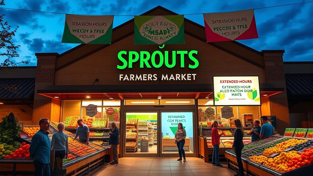 seasonal hours and special events