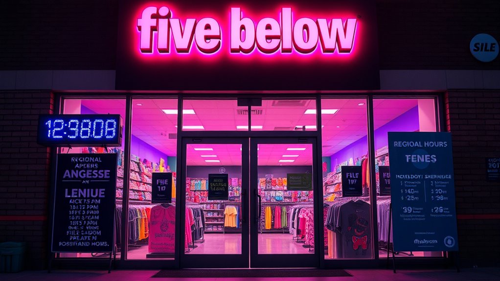 store hours and regional variations