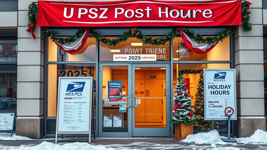 usps holiday closure schedule