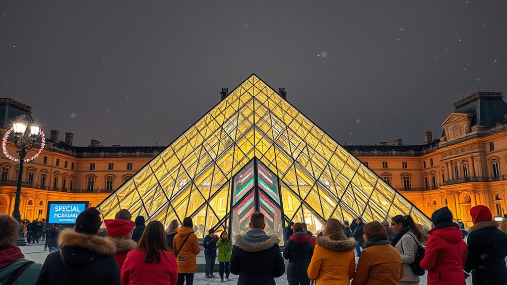visit louvre during holidays
