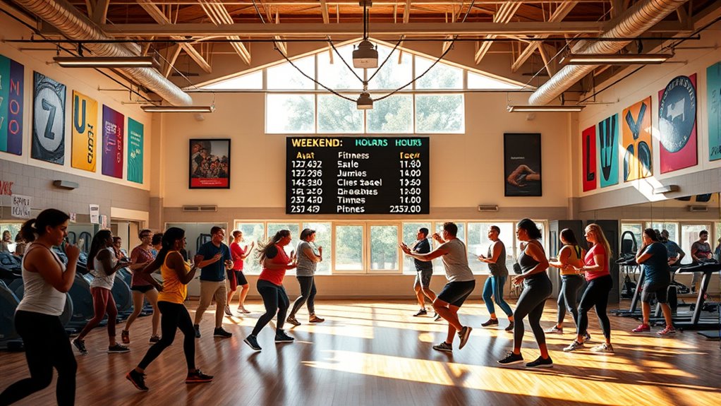 weekend gym hours shortened