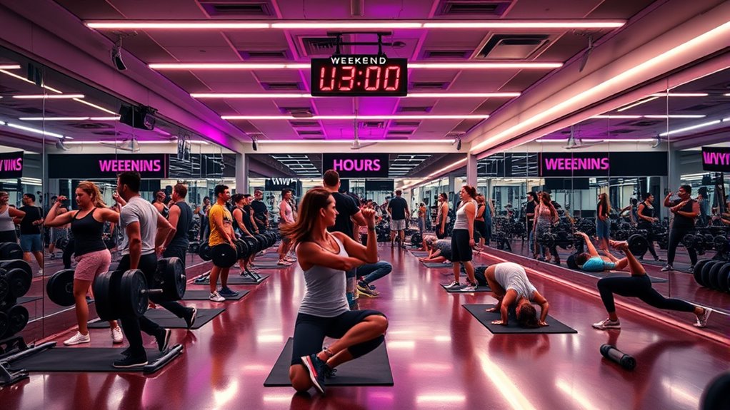 weekend gym hours vary