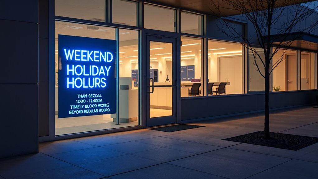 weekend holiday lab hours