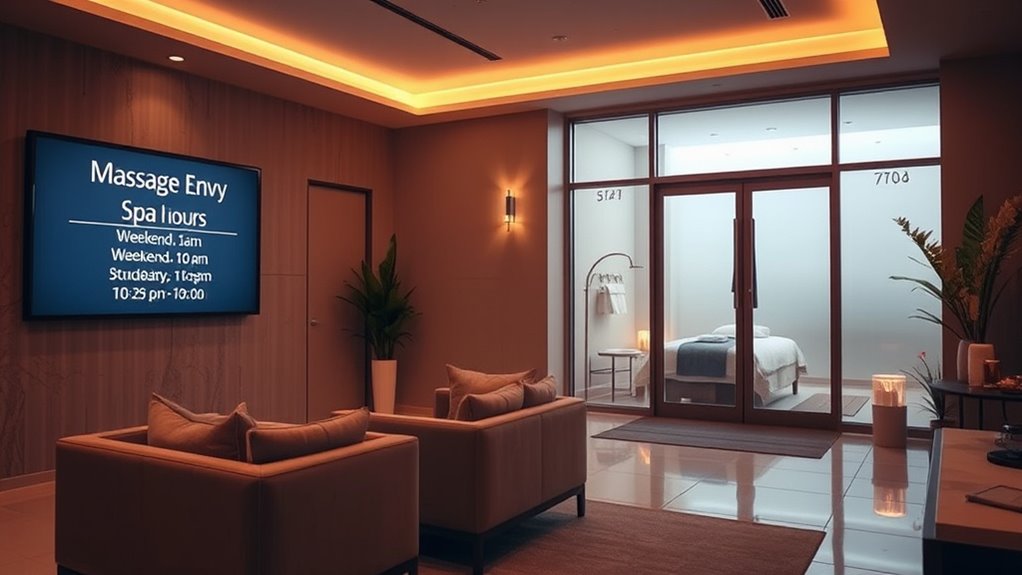 weekend spa hours vary