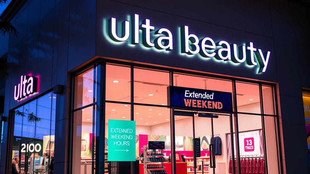 weekend store hours vary