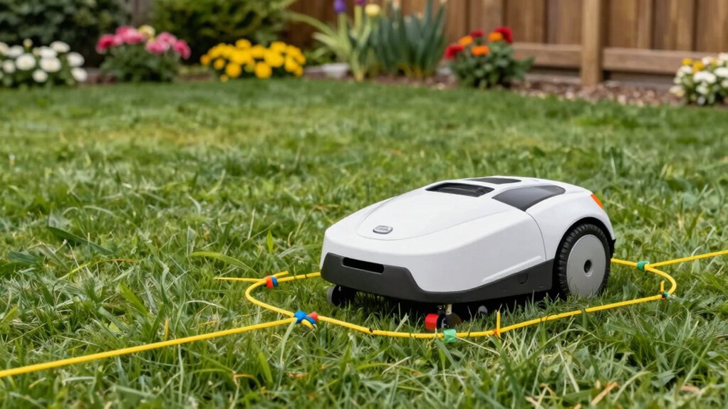 boundary wires ensure precise mowing
