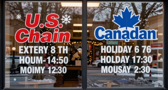 comparing u s and canadian holiday hours