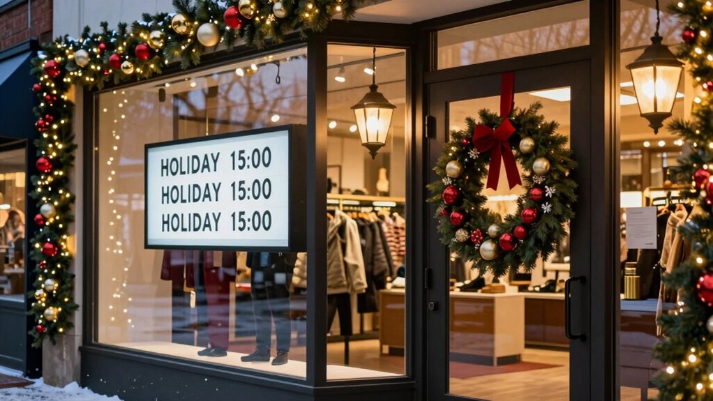 early holiday store hour announcements