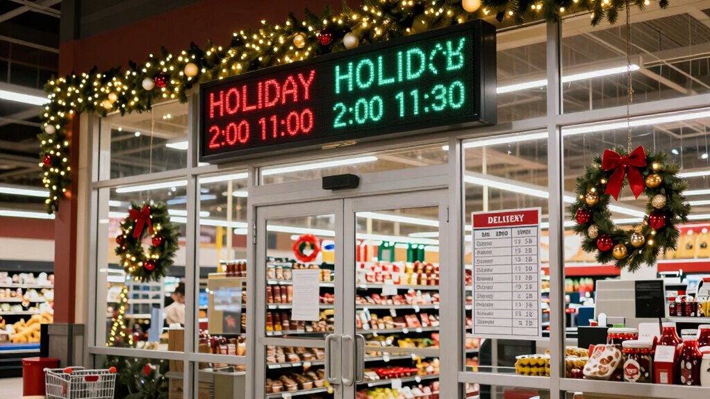 holiday hours and delivery planning