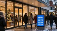 holiday hours announcement timing