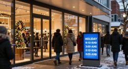 holiday hours announcement timing
