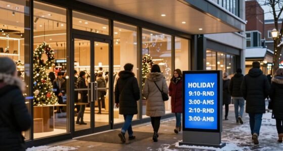 holiday hours announcement timing