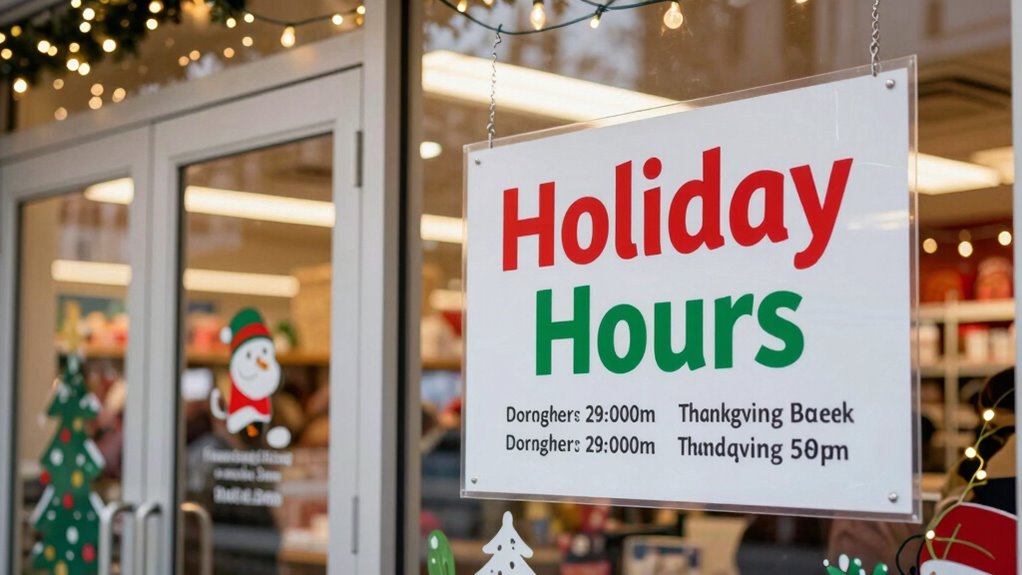 holiday store hours vary
