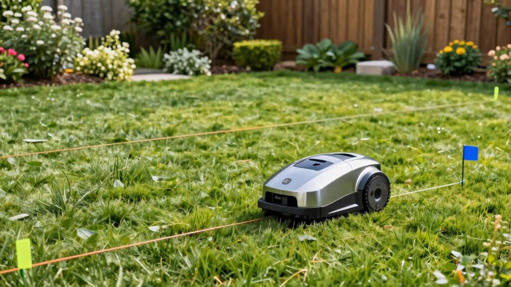 lawn mower boundary setup