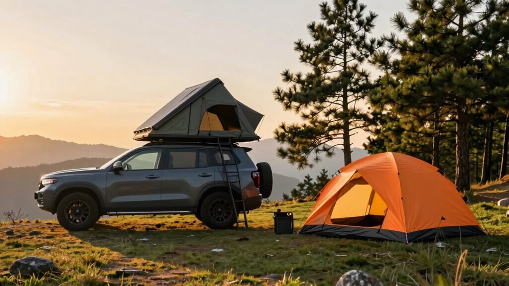 rooftop tents offer convenience