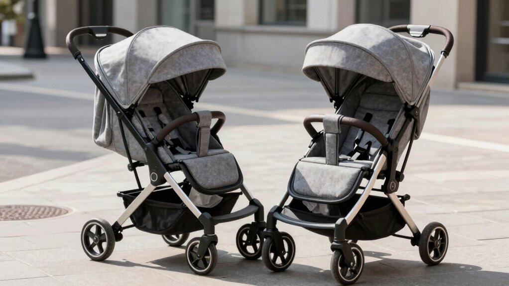 safe and adjustable double strollers