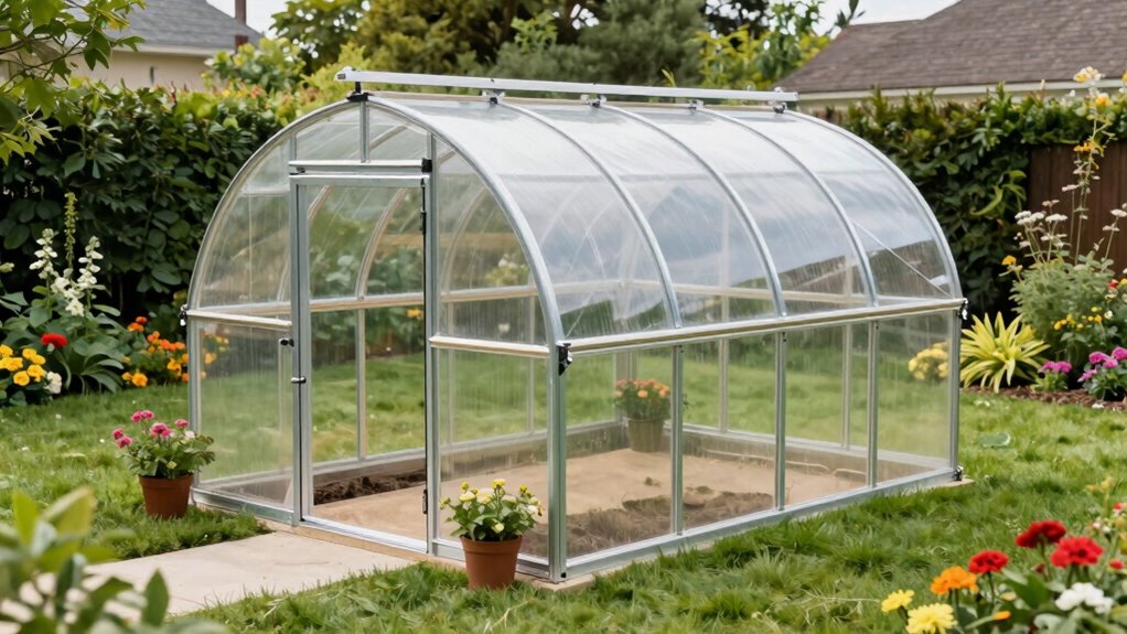 small backyard greenhouse planning