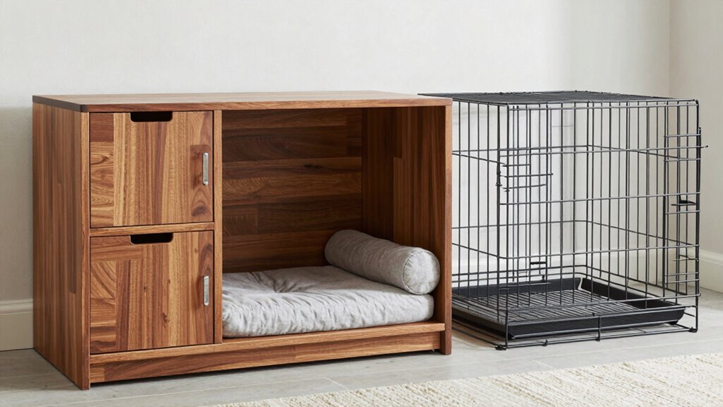 stylish versus practical pet crates