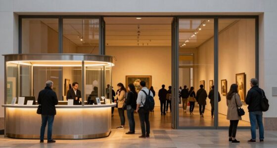 ticket counters versus galleries