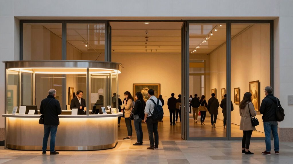 ticket counters versus galleries