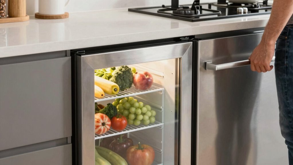 undercounter fridge with wine