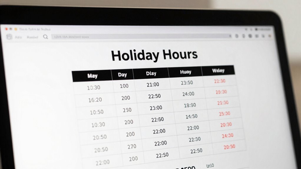 understanding store holiday schedules