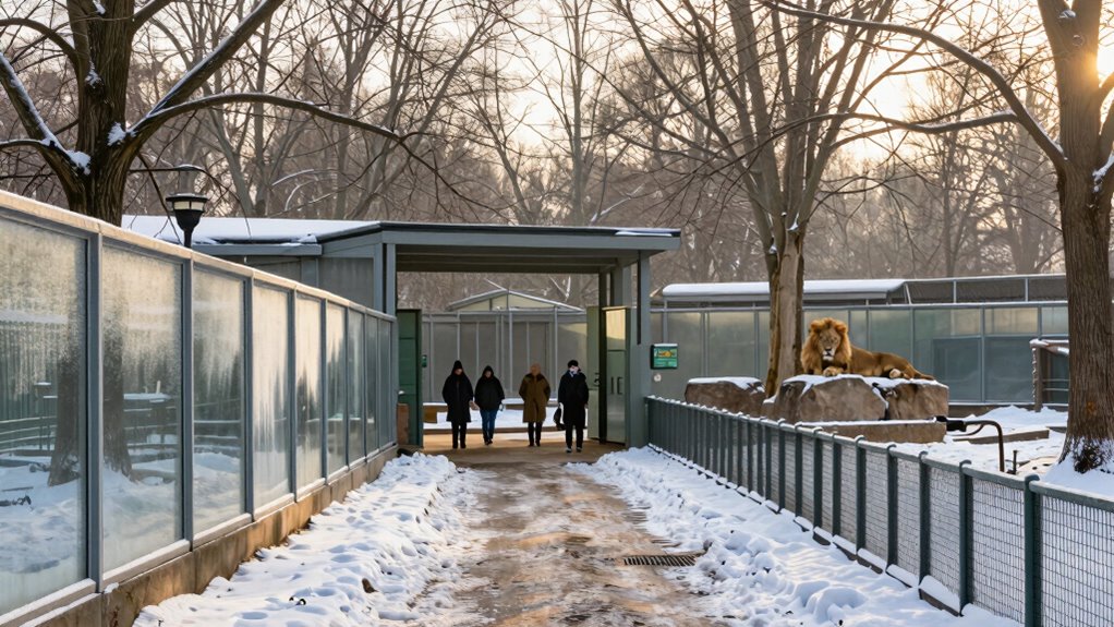 winter zoo hours and behaviors