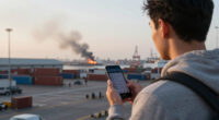 Ukrainian Drone Attack On Russian Port City Kills Four. Fire Reported At Port.
